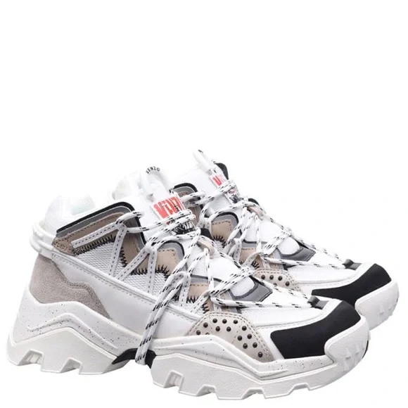 Kenzo Unisex’s Women’s Inka Chunky Speckled Wraparound-Lace Sneakers Euro 42 - Picture 9 of 16